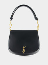 Saint Laurent Voltaire Top Handle Bag in Black Box Leather
