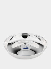 Leitão & Irmão Round Silver Tray with Portuguese Blue Tile