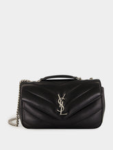 Saint Laurent Black Loulou Small Shoulder Bag in Matelassé Lambskin
