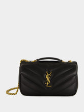 Saint Laurent Black Small Loulou Matelassé Chain Bag