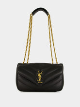 Saint Laurent Black Small Loulou Matelassé Chain Bag
