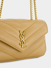 Saint Laurent Small Loulou Bag in Natural Tan Lambskin