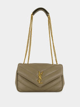 Saint Laurent Dark Strong Moss Loulou Small Matelassé Shoulder Bag