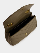 Saint Laurent Dark Strong Moss Loulou Small Matelassé Shoulder Bag