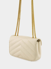 Saint Laurent Loulou Small Chain Bag in Blanc Vintage Matelassé