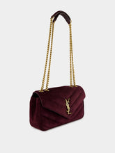 Saint Laurent Smoky Burgundy Loulou Small Suede Bag