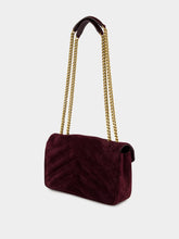 Saint Laurent Smoky Burgundy Loulou Small Suede Bag