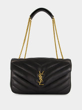 Black Loulou Medium Matelassé Leather Bag