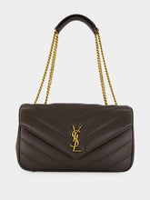Saint Laurent Urban Grey Loulou Medium Matelassé Shoulder Bag