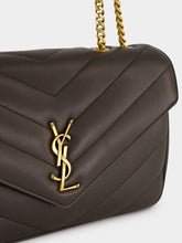 Saint Laurent Urban Grey Loulou Medium Matelassé Shoulder Bag