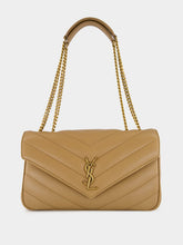 Saint Laurent Natural Tan Loulou Medium in Matelassé Lambskin