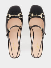 Gucci Black Horsebit Patent Pumps