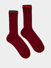 Gucci Rosso Ancora Ribbed Cotton Socks