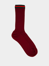 Gucci Rosso Ancora Ribbed Cotton Socks