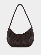 Dragon Diffusion Nova Luna Dark Brown Woven Leather Bag
