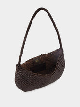 Dragon Diffusion Nova Luna Dark Brown Woven Leather Bag