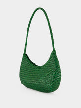 Dragon Diffusion Nova Luna Parrot Green Woven Leather Bag