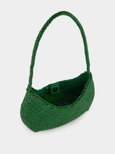 Dragon Diffusion Nova Luna Parrot Green Woven Leather Bag