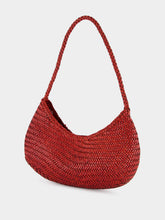 Dragon Diffusion Nova Luna Poppy Red Woven Leather Bag