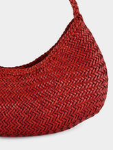 Dragon Diffusion Nova Luna Poppy Red Woven Leather Bag