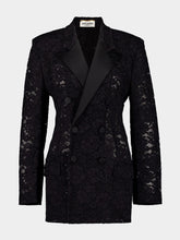 Saint Laurent Black Lace Double-Breasted Jacket