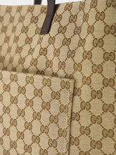 Gucci Beige and Dark Brown Large GG Tote Bag