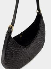 Dragon Diffusion Black Luna Piena Woven Leather Tote