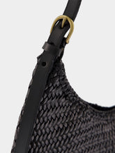 Dragon Diffusion Black Luna Piena Woven Leather Tote