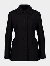 Gucci Black Wool Crêpe Coat