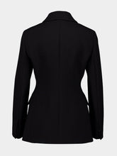 Gucci Black Wool Crêpe Coat