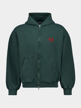 Balenciaga Laurel Dark Green Hooded Sweatshirt