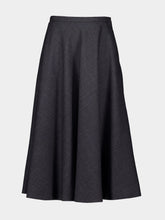 Gucci Grey Wool Pleated Skirt