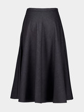 Gucci Grey Wool Pleated Skirt