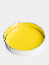 Leitão & Irmão Silver Bottle Coaster with Yellow Porcelain