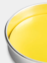 Leitão & Irmão Silver Bottle Coaster with Yellow Porcelain