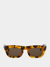 Gucci Dark Brown Rectangular Frame Sunglasses