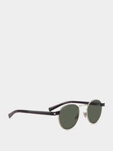 Saint Laurent Silver YSL SI 707 Oval Sunglasses in Metal