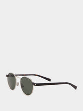 Saint Laurent Silver YSL SI 707 Oval Sunglasses in Metal