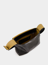 Alexander McQueen Black Crackled Leather Slouch Bag