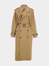 Saint Laurent Beige Cotton Serge Oversized Trench Coat