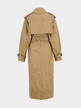 Saint Laurent Beige Cotton Serge Oversized Trench Coat