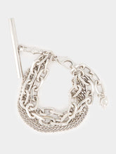 Alexander McQueen Skull Charm Palladium-Finished Bracelet