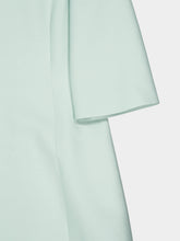 Valentino Garavani Celadon and Silver Crepe Couture Embroidered Midi Dress