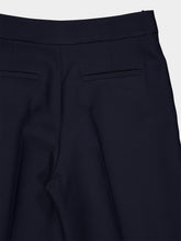 Valentino Garavani Navy VLogo Wool Wide-Leg Trousers