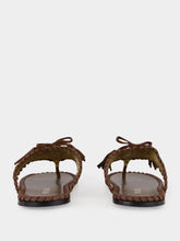Prada Cocoa Brown Braided Leather Thong Sandals