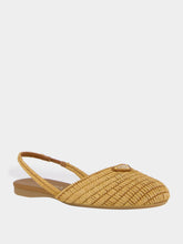 Prada Caramel Crochet Slingback Ballerinas