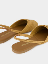 Prada Caramel Crochet Slingback Ballerinas