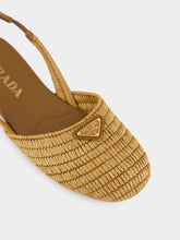 Prada Caramel Crochet Slingback Ballerinas
