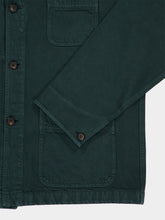 Miu Miu Bottle Green Gabardine and Leather Jacket