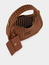 Miu Miu Oak Brown Wander Woven Leather Bag